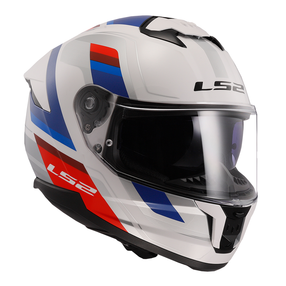 Capacete Ls2 Stream II FF808 Vintage Branco/Azul/Vermelho - Image 7
