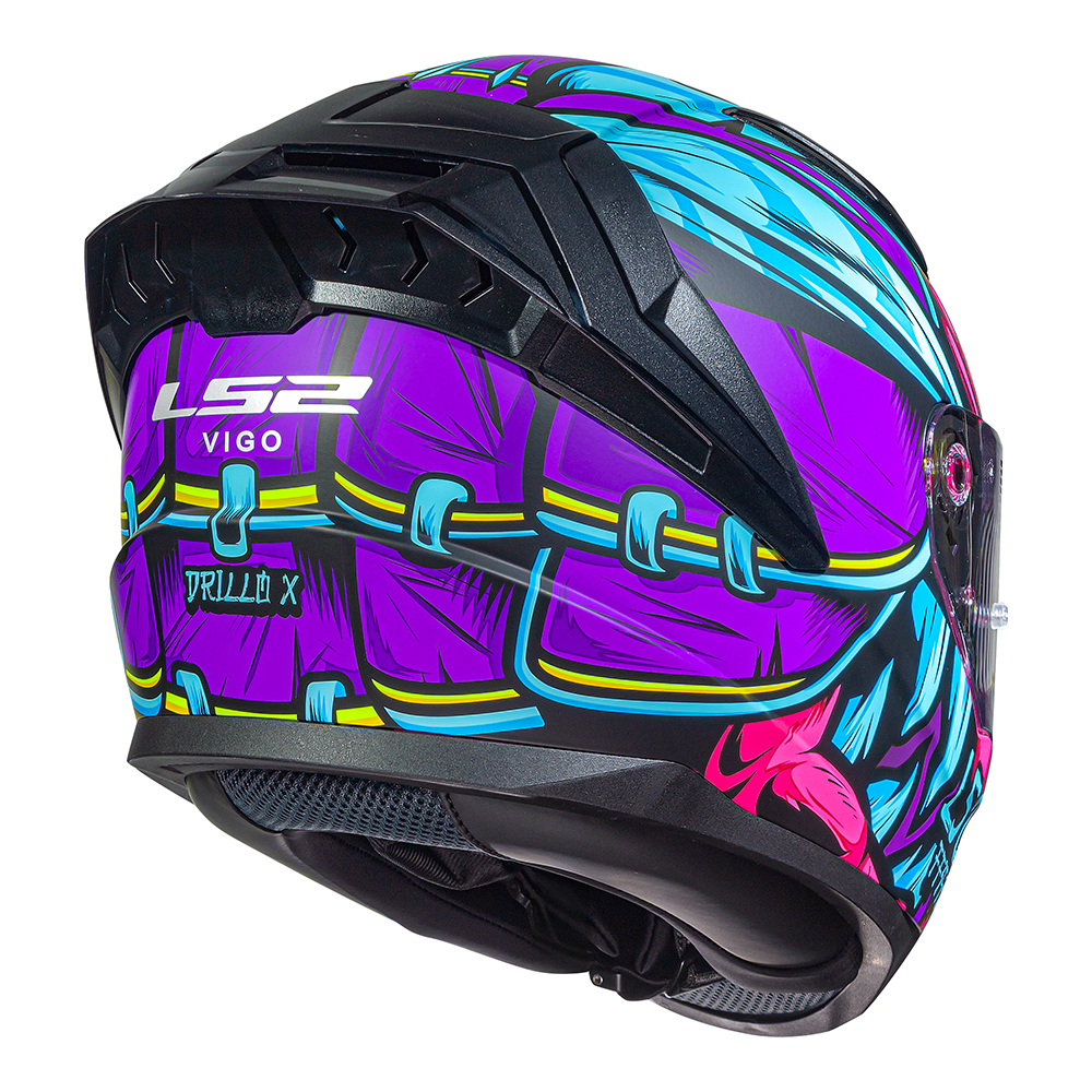 Capacete Ls2 FF810 Vigo Drillox Purple Fucsia - Imagem 9