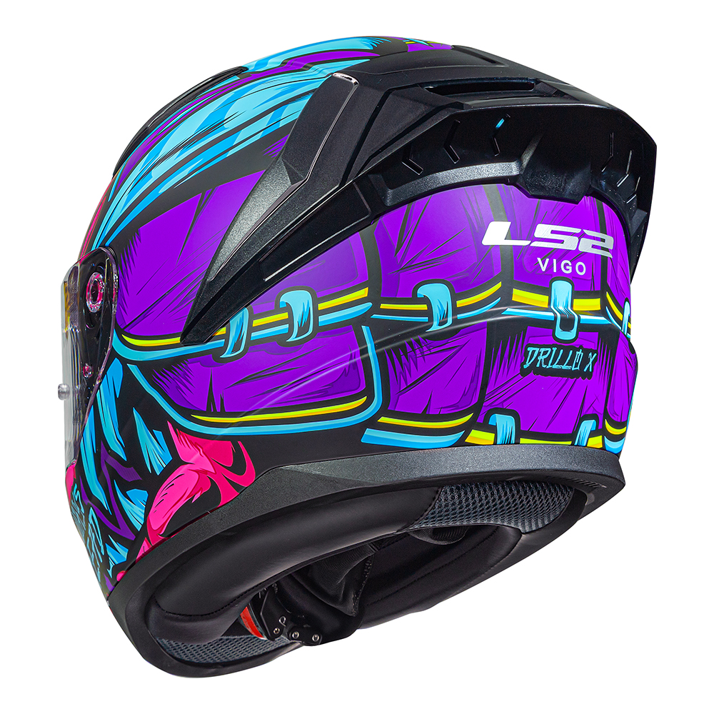 Capacete Ls2 FF810 Vigo Drillox Purple Fucsia - Imagem 6