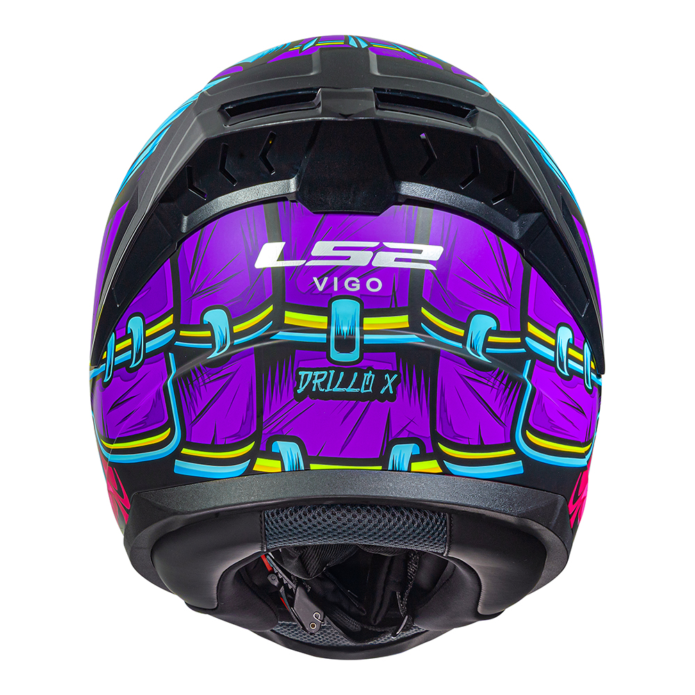 Capacete Ls2 FF810 Vigo Drillox Purple Fucsia - Imagem 10