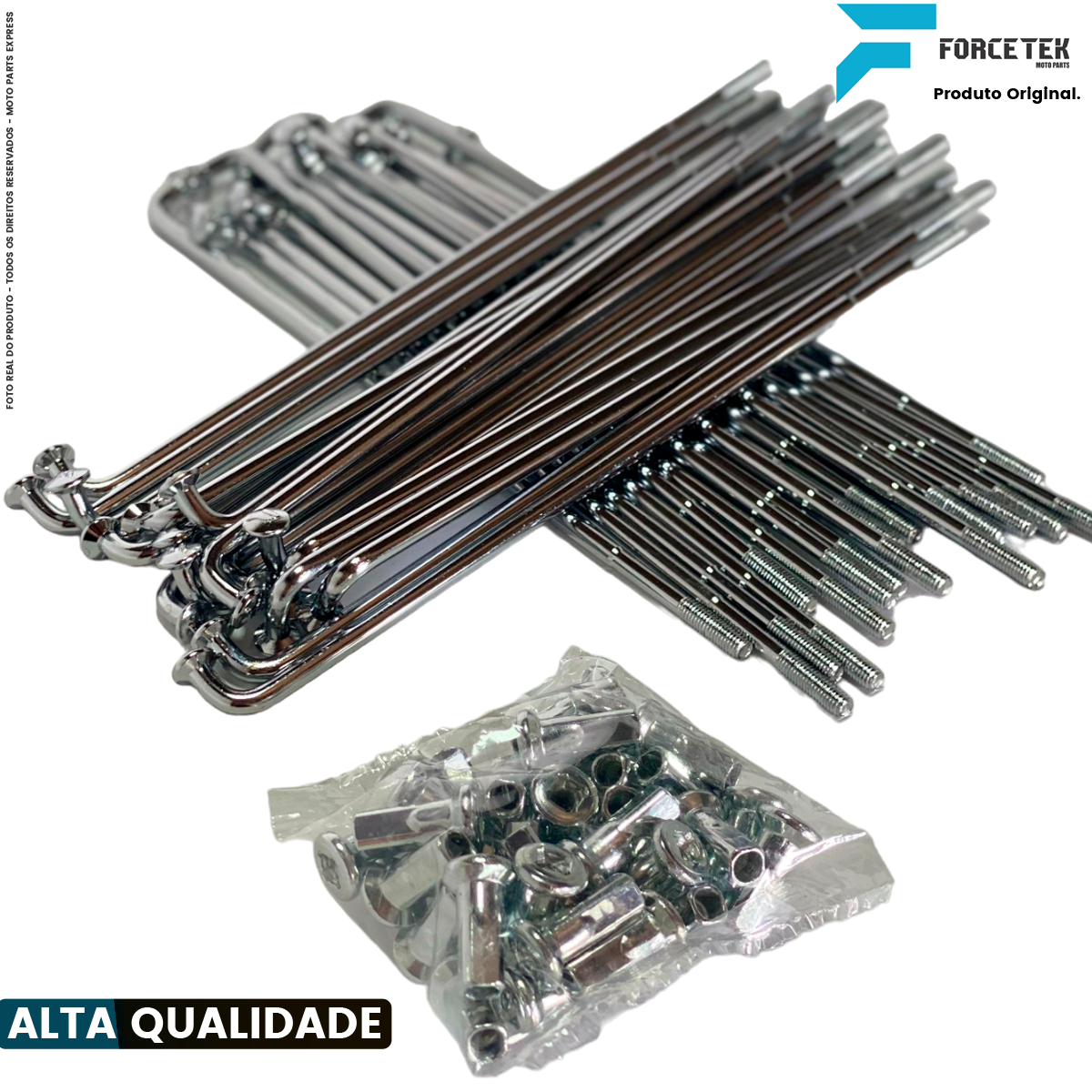 Jogo de Raio 4mm Cromado Dianteiro ou Traseiro Titan Fan Start 125 150 160 - Imagem 4